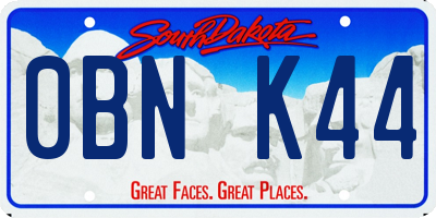 SD license plate 0BNK44