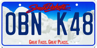 SD license plate 0BNK48