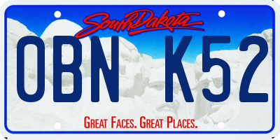 SD license plate 0BNK52