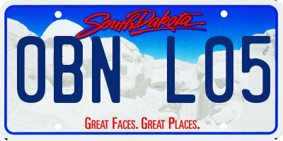 SD license plate 0BNL05