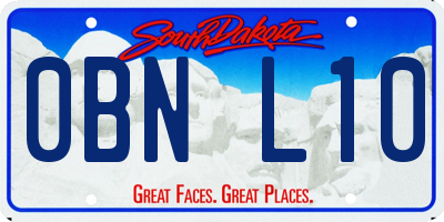 SD license plate 0BNL10