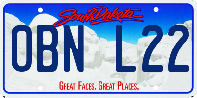 SD license plate 0BNL22