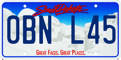 SD license plate 0BNL45