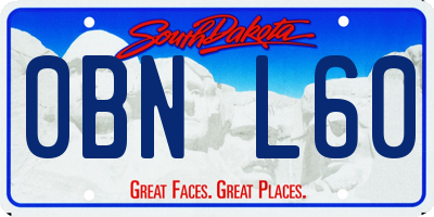 SD license plate 0BNL60