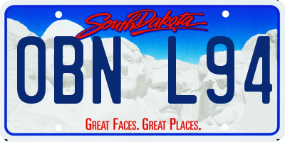 SD license plate 0BNL94