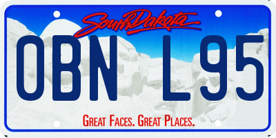 SD license plate 0BNL95