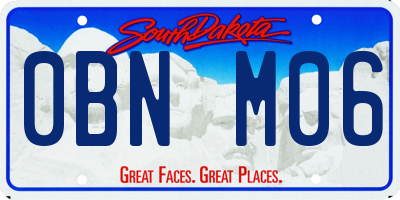 SD license plate 0BNM06