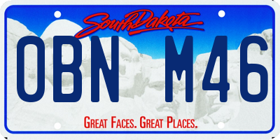 SD license plate 0BNM46