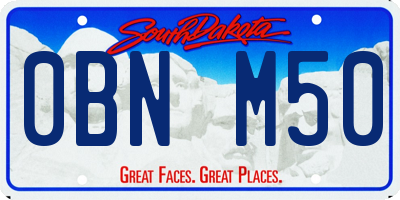 SD license plate 0BNM50