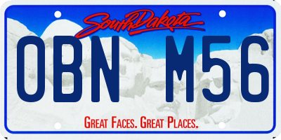 SD license plate 0BNM56