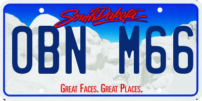 SD license plate 0BNM66