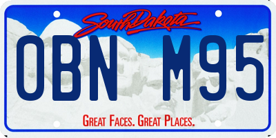 SD license plate 0BNM95