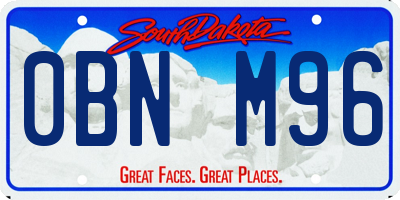 SD license plate 0BNM96