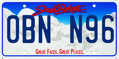 SD license plate 0BNN96