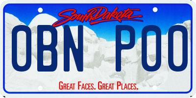 SD license plate 0BNP00