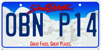 SD license plate 0BNP14