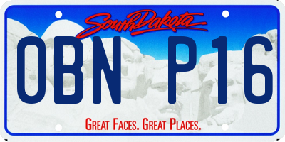 SD license plate 0BNP16