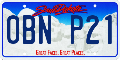 SD license plate 0BNP21