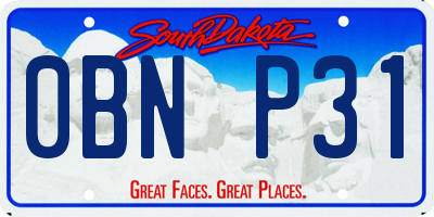 SD license plate 0BNP31