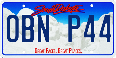 SD license plate 0BNP44