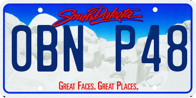 SD license plate 0BNP48