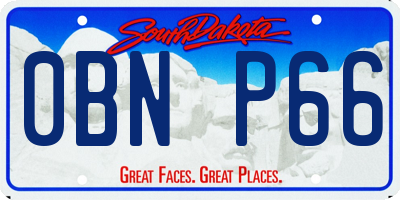 SD license plate 0BNP66