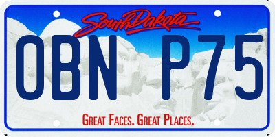 SD license plate 0BNP75