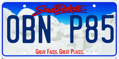 SD license plate 0BNP85