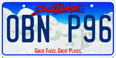 SD license plate 0BNP96