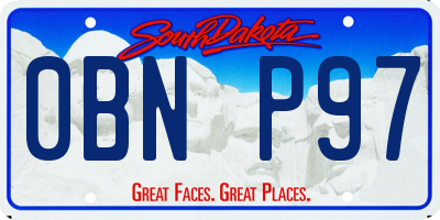 SD license plate 0BNP97