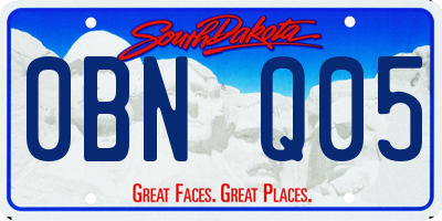 SD license plate 0BNQ05