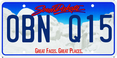 SD license plate 0BNQ15