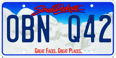 SD license plate 0BNQ42