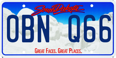 SD license plate 0BNQ66