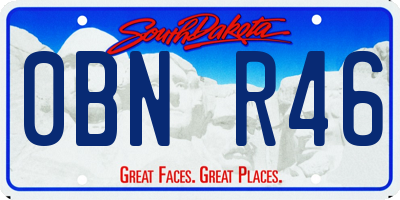 SD license plate 0BNR46