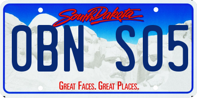 SD license plate 0BNS05