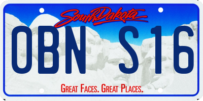 SD license plate 0BNS16