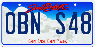 SD license plate 0BNS48