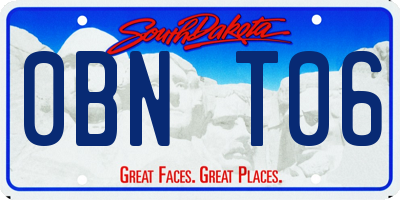 SD license plate 0BNT06