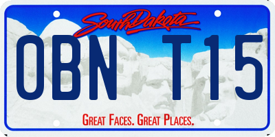 SD license plate 0BNT15