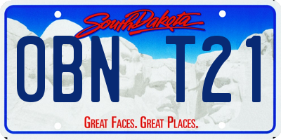 SD license plate 0BNT21