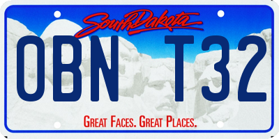 SD license plate 0BNT32