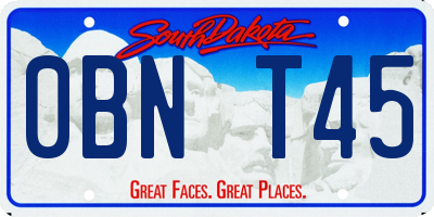 SD license plate 0BNT45