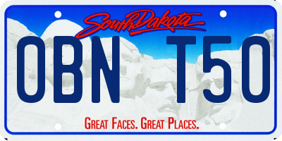 SD license plate 0BNT50
