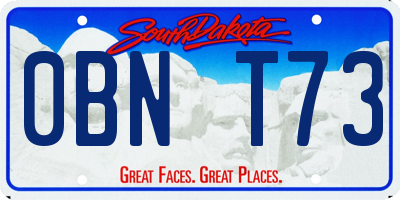 SD license plate 0BNT73