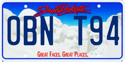 SD license plate 0BNT94
