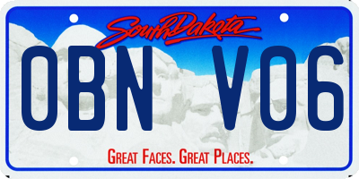 SD license plate 0BNV06