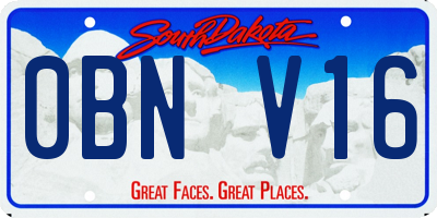 SD license plate 0BNV16