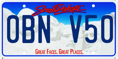 SD license plate 0BNV50