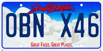 SD license plate 0BNX46